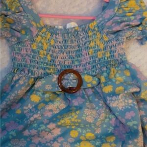 Floral Blue Kids Dress